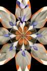 Flower and leaf design abstract. (AI Generated) Art Print